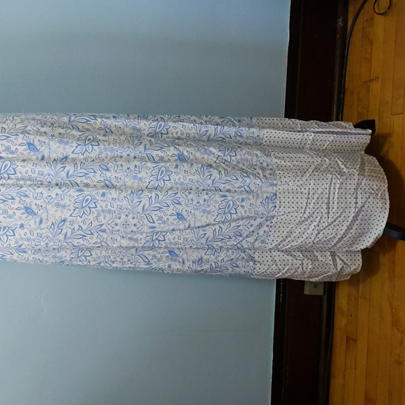 White and Blue Maxi Dress - Picture 5 of 7